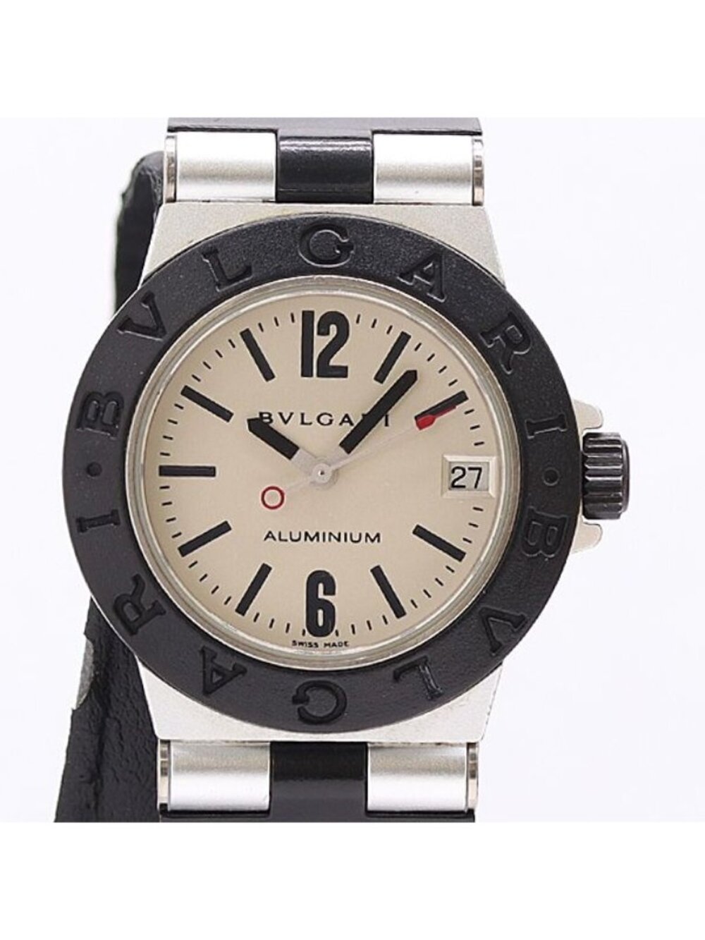 Bvlgari Al Mini Um Date Silver Dial Watch